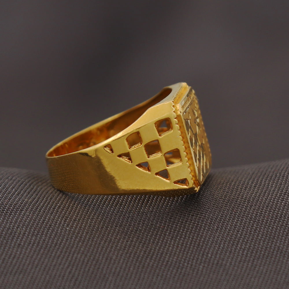 Anillo entrelazado de oro de 22 quilates con sello distintivo, talla 10 de EE. UU., joyería clásica de Cousin 