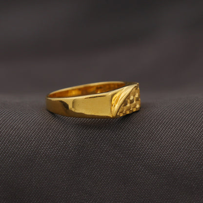 Anillos de oro con diseño de loto de 22 quilates con sello distintivo, talla 9,5 de EE. UU., Partner Jewelry 