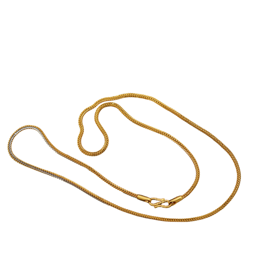 Cadena de serpiente de 18 pulgadas de oro de 22 quilates con sello, regalo de novia, joyería de moda 