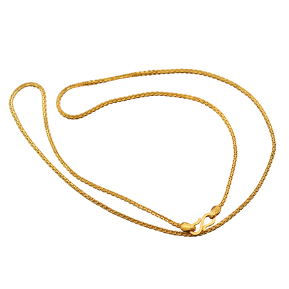 Cadena de eslabones de 16,5" de oro brillante con sello distintivo de 22 quilates, regalo para sobrino, joyería para el Día de los Presidentes 