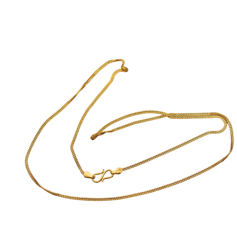 Cadena de eslabones de 18" en oro fino con estampado bis 916, regalo para bisnieto, joyería artesanal 