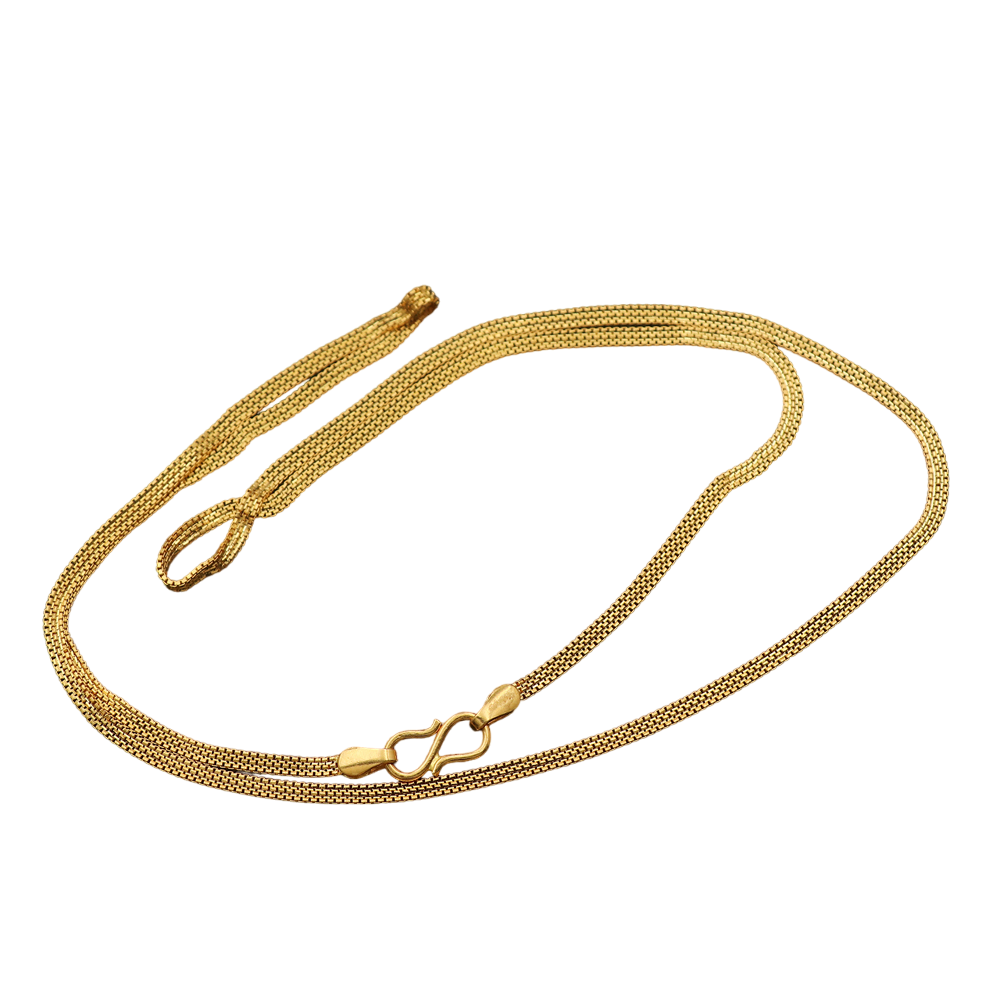 22 Karat Gold mit Punze, 45,7 cm Gliederkette, Geschenk für den Schwiegervater, klassischer Schmuck 