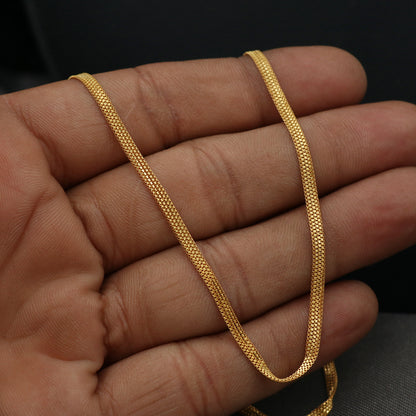 22 Karat Gold mit Punze, 45,7 cm Seilkette, Geschenk für den Stiefvater, Modeschmuck 