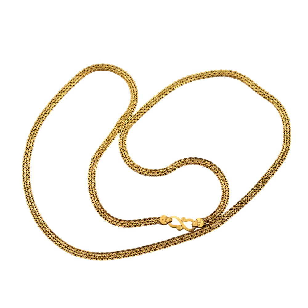 22 Karat Gelbgold mit Punze, 50,8 cm, Schlangenkette, Geschenk für den Ehemann, modischer Schmuck 