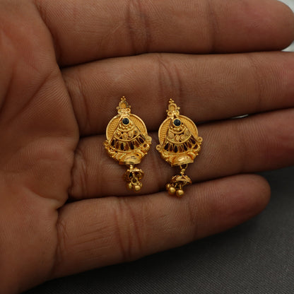 22 karat seal higher gold 2.6cm ear crawler earrings wholesale price jewelry