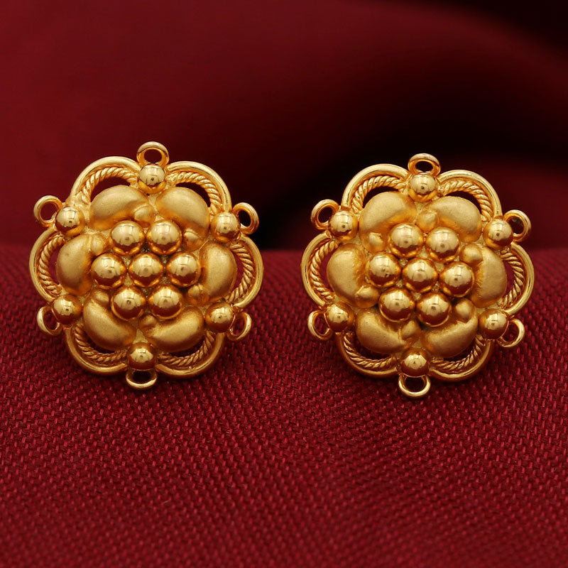 22 karat stunning gold antique style jewelry plug earrings maternal grandmother