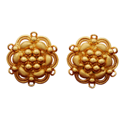 22 karat stunning gold antique style jewelry plug earrings maternal grandmother