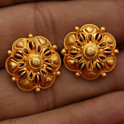 bis 916 first class gold anniversary gift jewellery stud earring for aunts