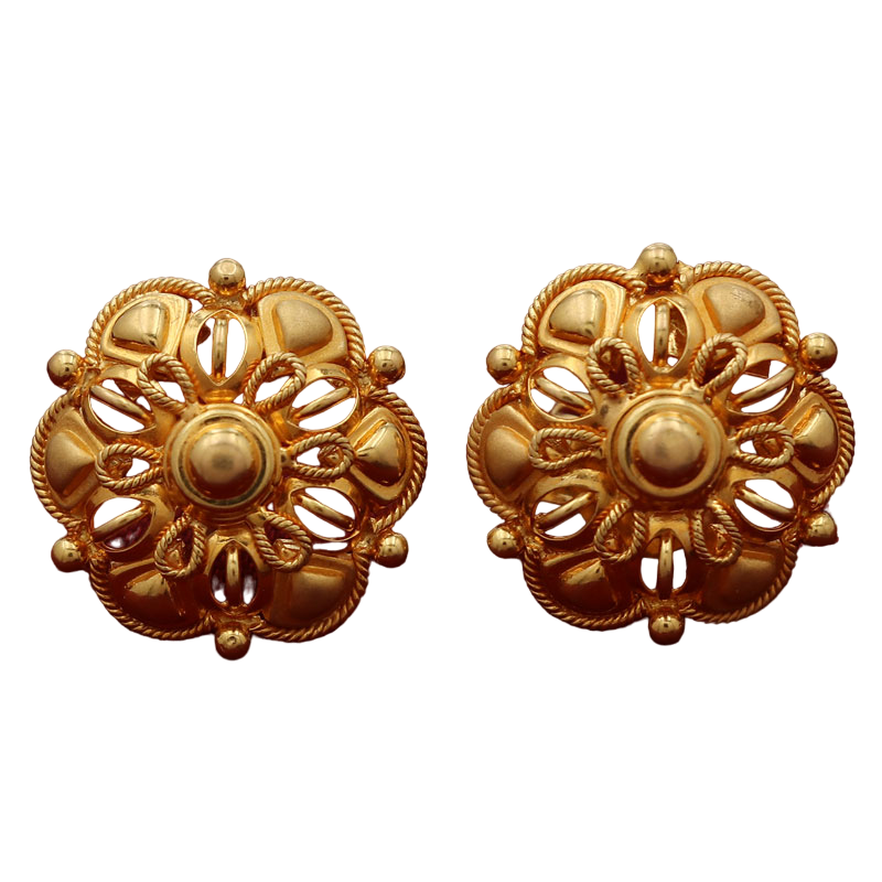 bis 916 first class gold anniversary gift jewellery stud earring for aunts