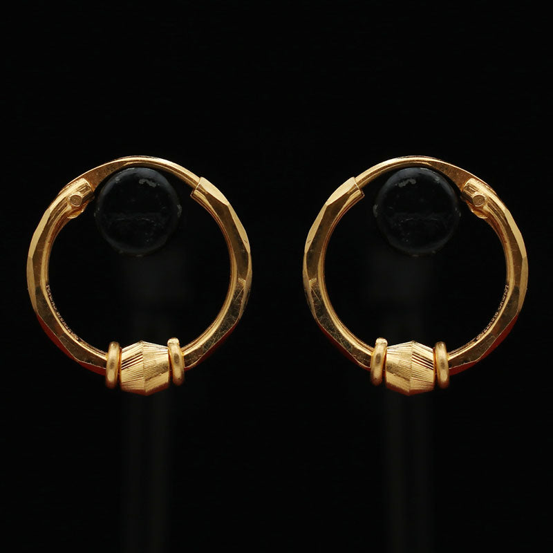 Pendientes de aro en forma de C para mujer, joyería de moda al por mayor, oro amarillo de 22 quilates, abuela