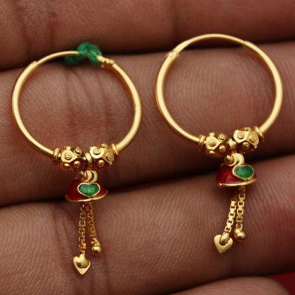 22 carat splendid gold women accessories jewelry ear threader earrings mother