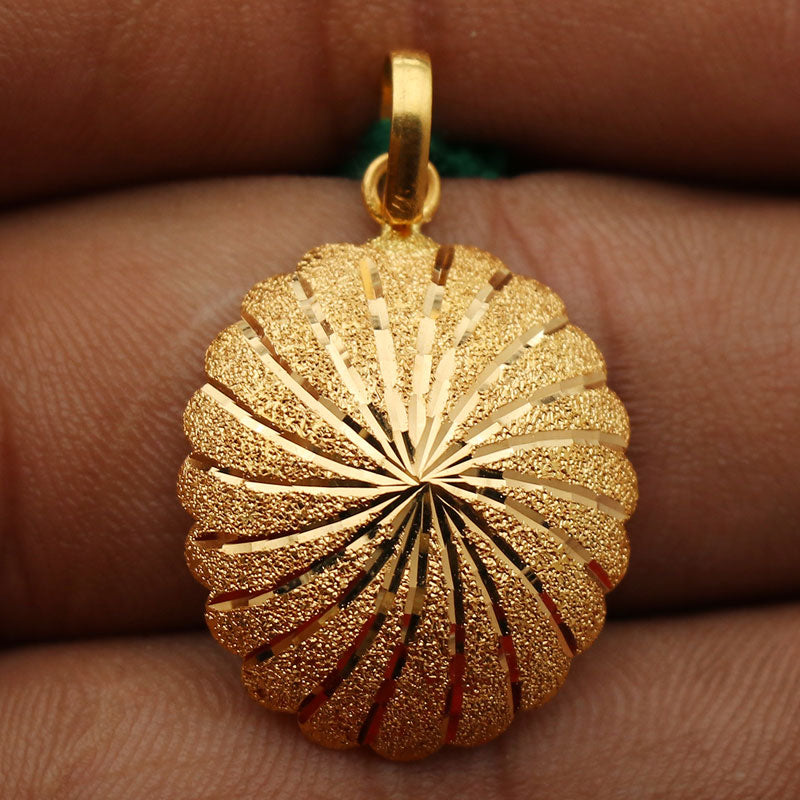 Colgante de lágrima de joyería minimalista de oro sincero de 22k para regalo de sobrina