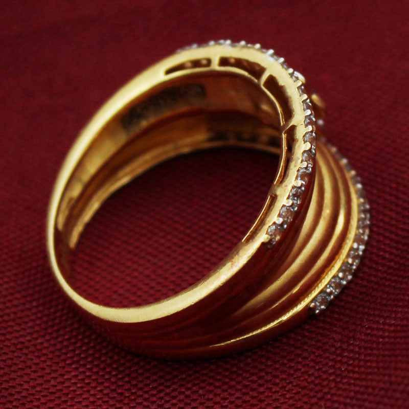 22cts yellow gold wholesale fashion ladies jewelry adjustable rings grand mother