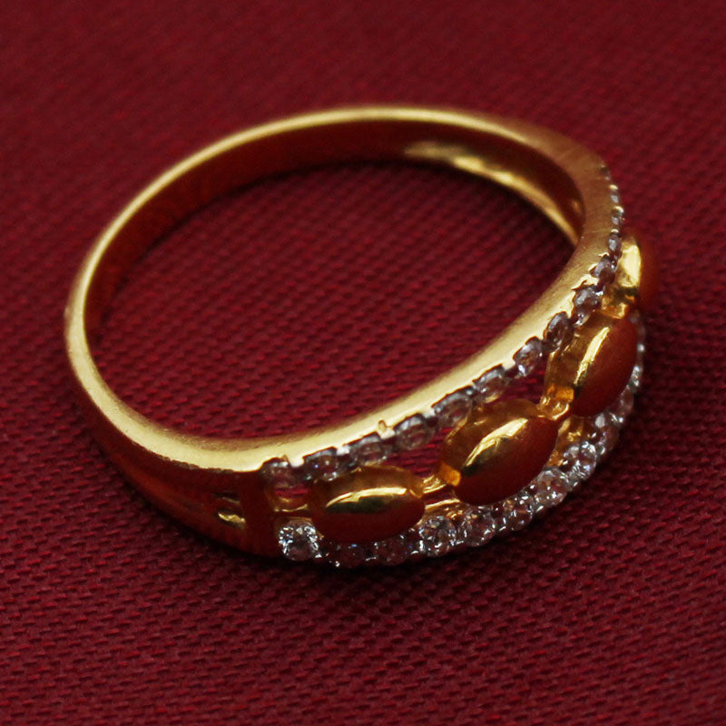 22cts magnificent gold customized jewels bypass rings for cousin wife