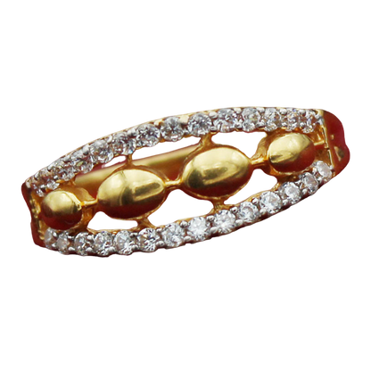 22cts magnificent gold customized jewels bypass rings for cousin wife