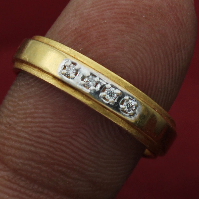 22cts indian gold sparkling jewel jewellery solitaire ring for brother gift