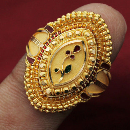 22cts highest gold traditional jewels interlocking rings for grand uncle