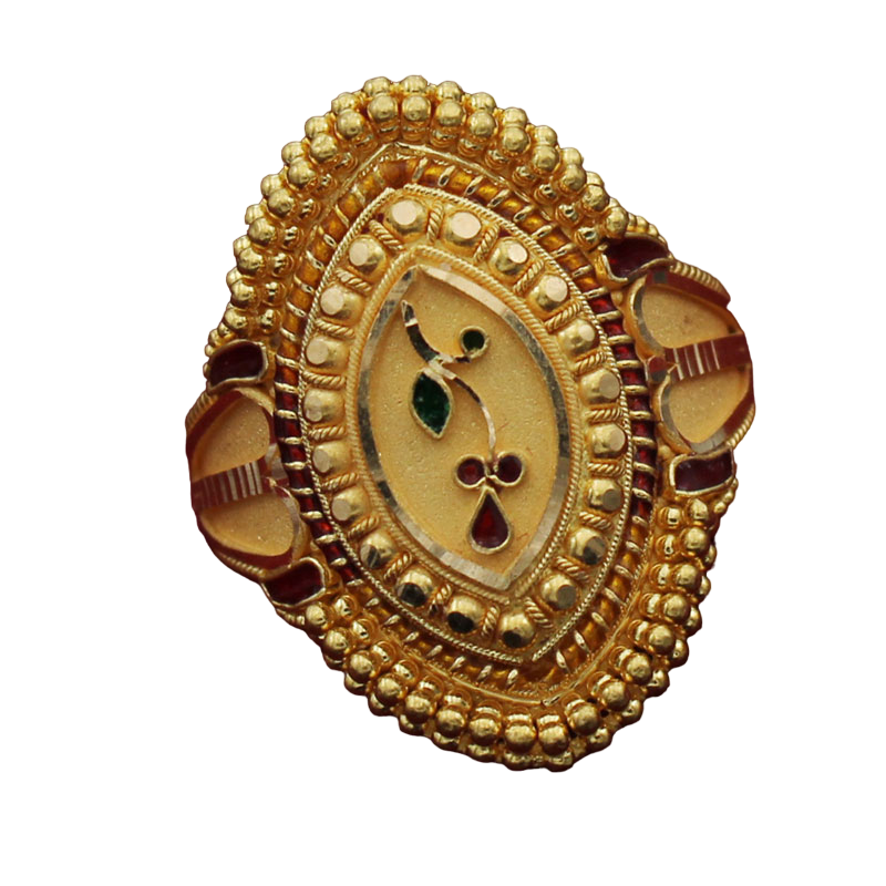 22cts highest gold traditional jewels interlocking rings for grand uncle