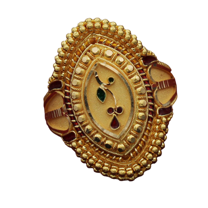 22cts highest gold traditional jewels interlocking rings for grand uncle