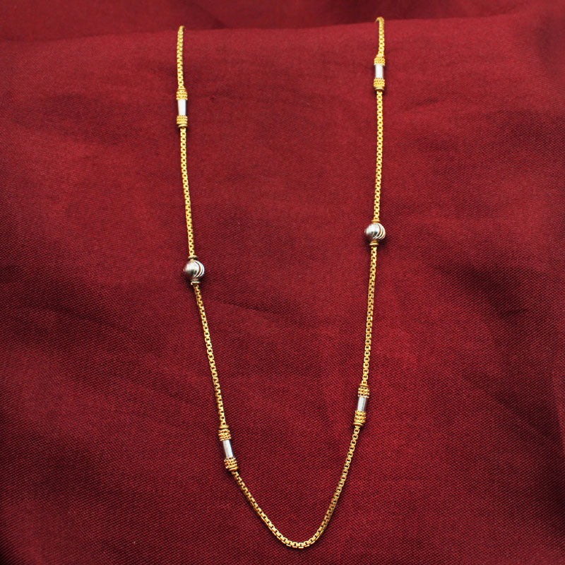 22cts indian gold handcrafted design jewelry cord chain for mother gift