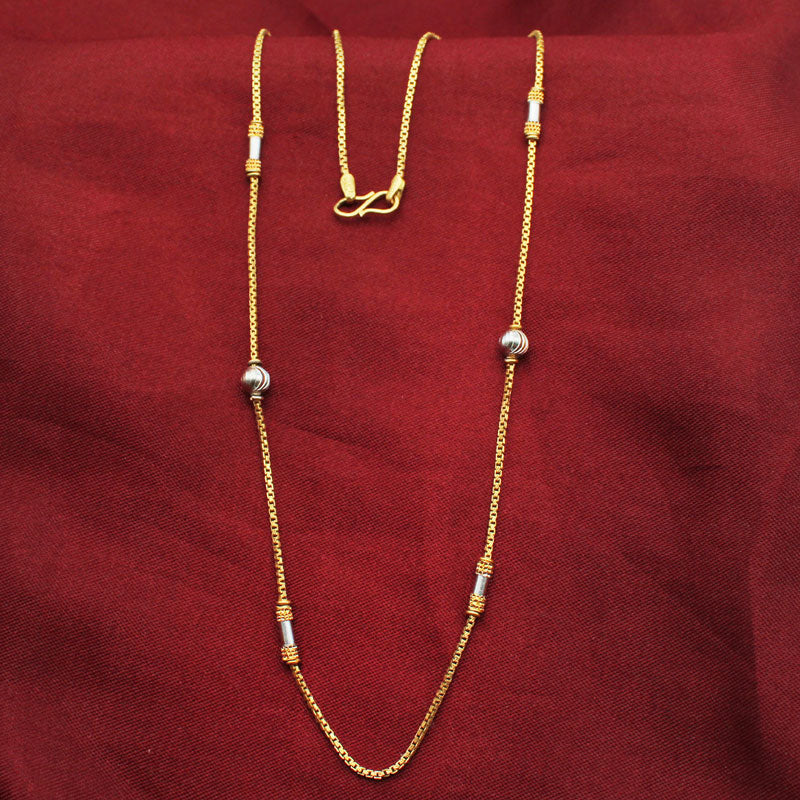 22cts indian gold handcrafted design jewelry cord chain for mother gift